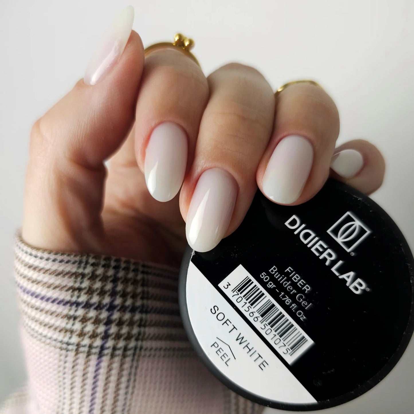 Fiber builder gel "Didier Lab", Soft white, 50gr