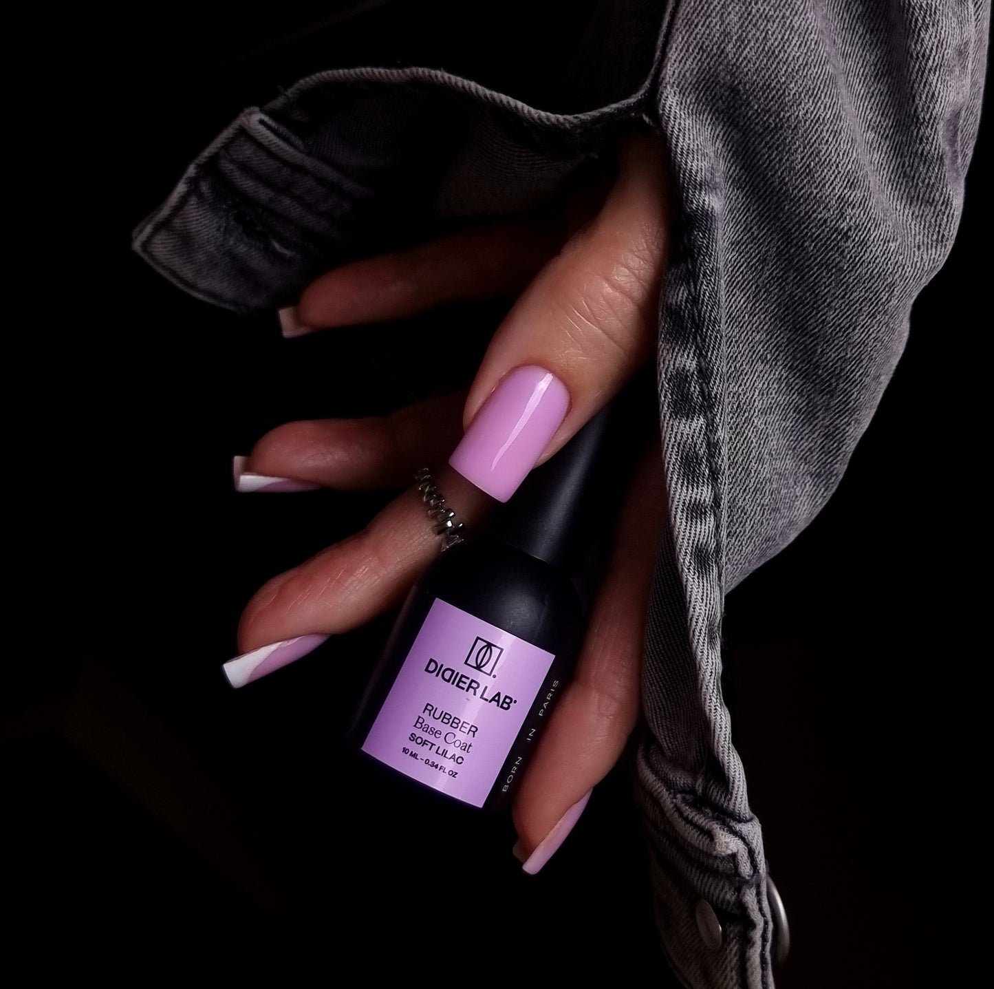 Gēla laka, Rubber base coat, soft lilac , 10ml Bez HEMA&TPO