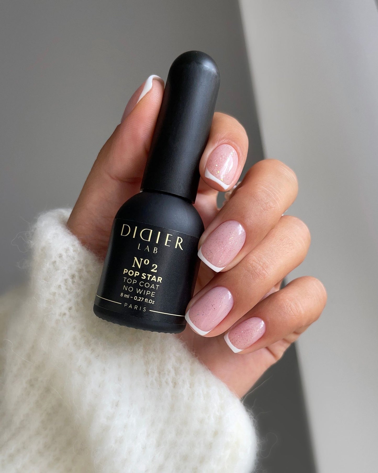Gēla lakas pārklājums Top coat no wipe "Didier Lab", Pop Star no2