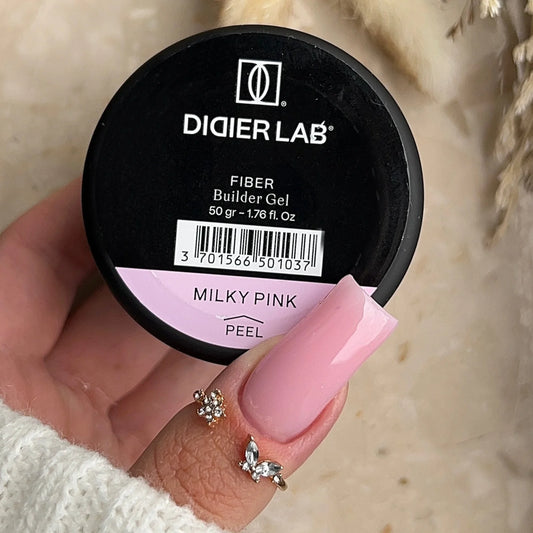 Fiber builder gel "Didier Lab", Milky Pink, 50gr