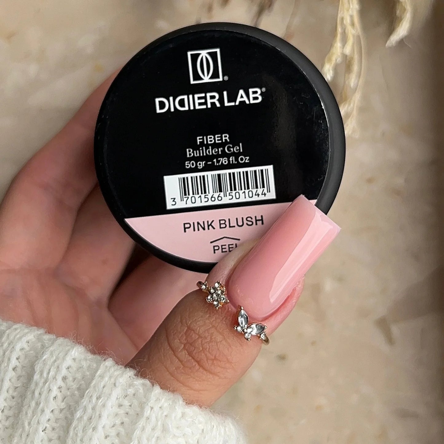 Fiber builder gel "Didier Lab", Pink Blush, 50gr