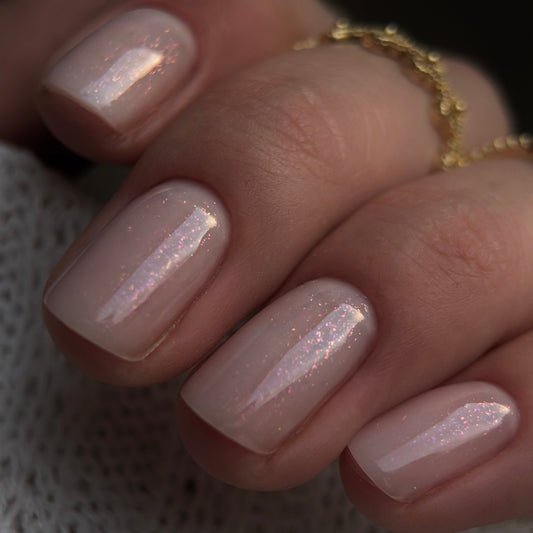 Gēla lakas "Didier Lab", Glitter Top coat, Pink, 10 ml