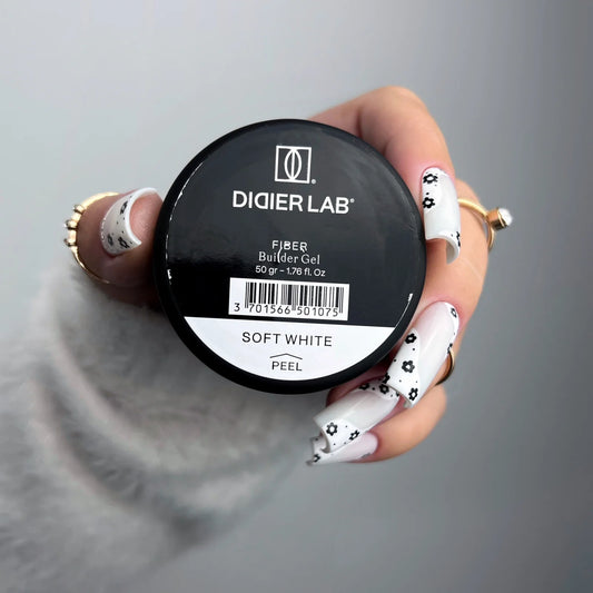 Fiber builder gel "Didier Lab", Soft white, 50gr