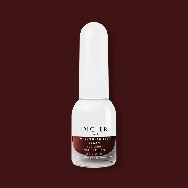 Green reactive, vegāniskā nagu laka "Didier Lab", red wine, 10ml