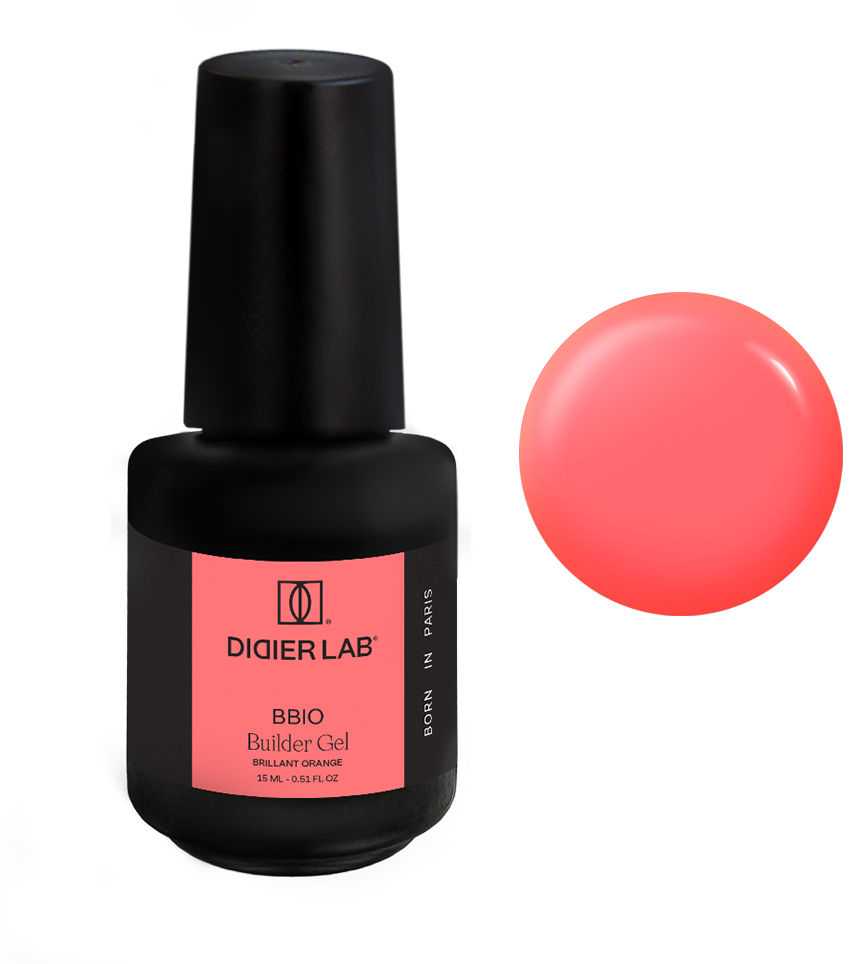 Builder Gel BBIO "Didier Lab" Brillant Orange, 15ml Bez HEMA&TPO
