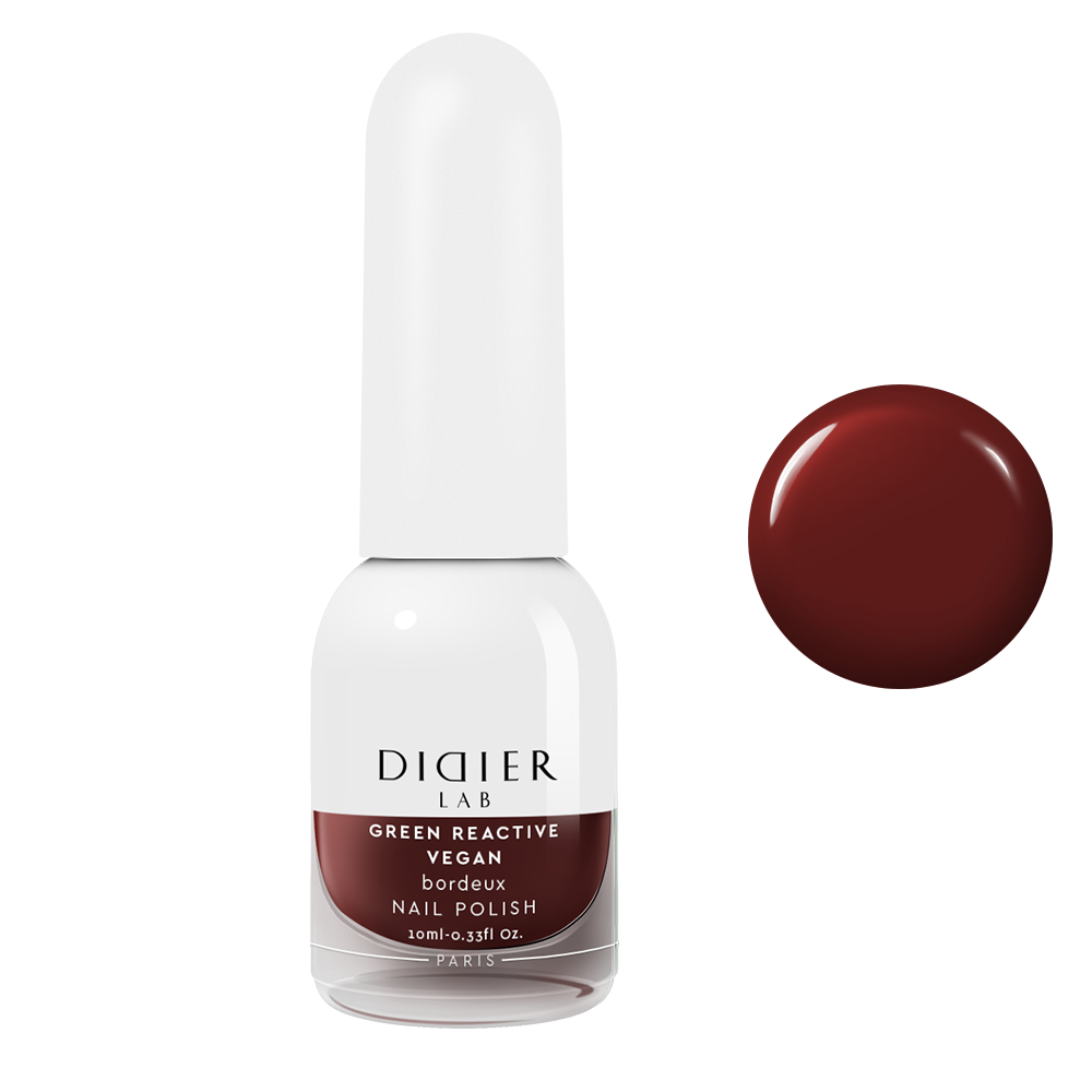 Green reactive, vegāniskā nagu laka "Didier Lab", bordeaux, 10ml