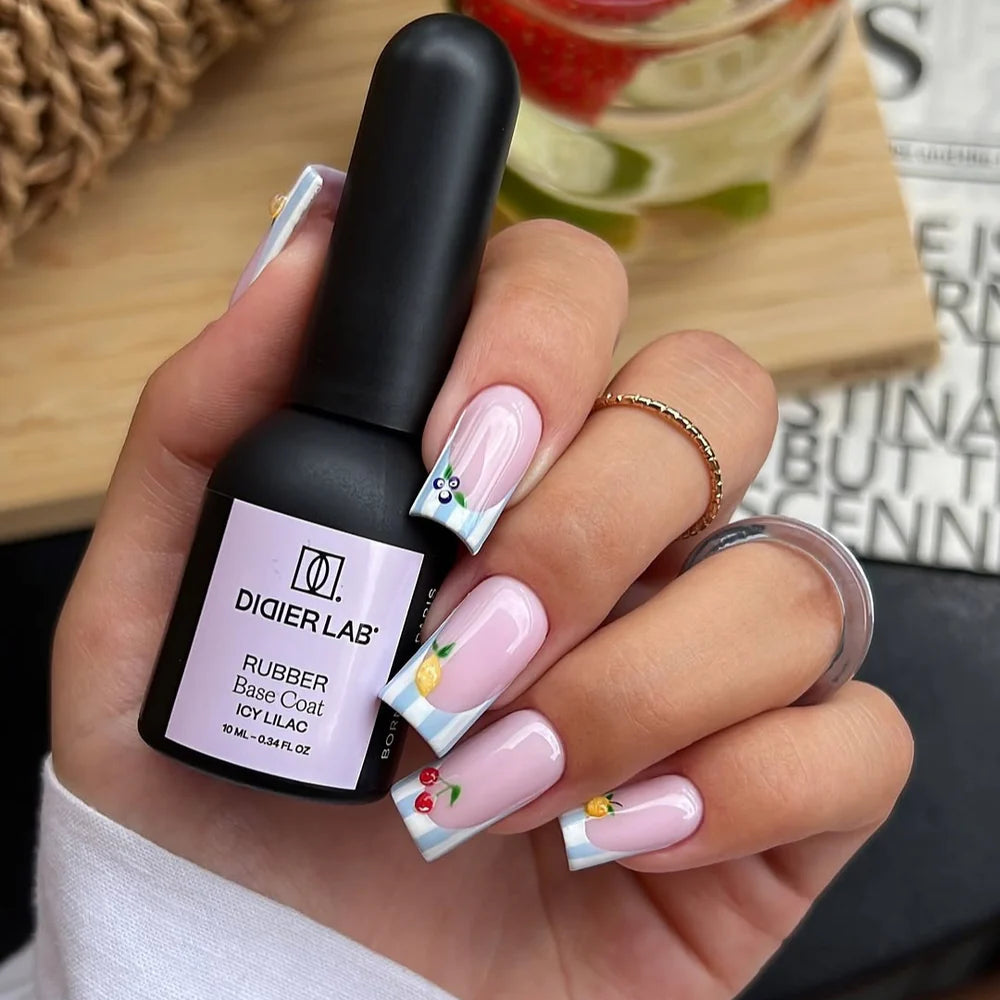 Gēla laka, Rubber base coat, icy lilac , 10ml Bez HEMA&TPO