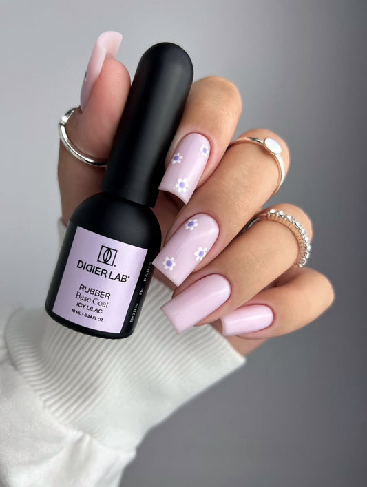 Gēla laka, Rubber base coat, icy lilac , 10ml Bez HEMA&TPO
