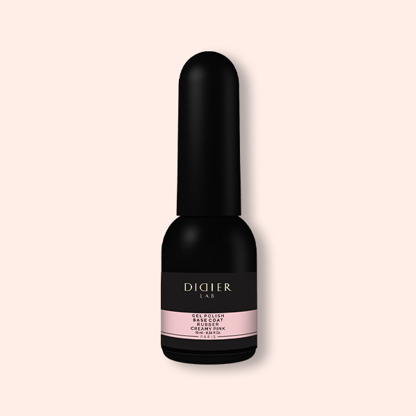 Gēla lakas Rubber base coat creamy pink 10ml