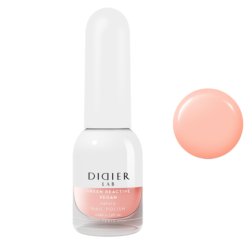 Green reactive, vegāniskā nagu laka "Didier Lab", sakura, 10ml