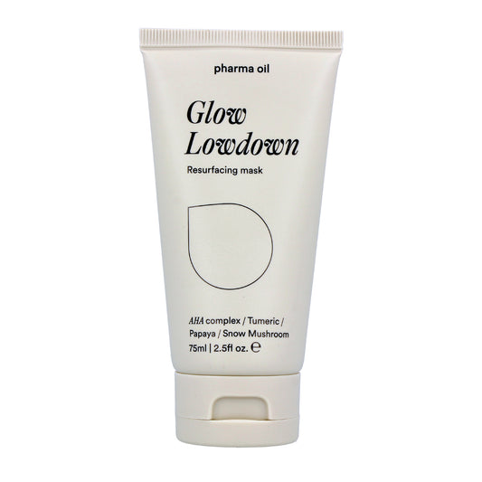 AHA skābes sejas maska, Glow lowdown, "PHARMA OIL", 75 ml