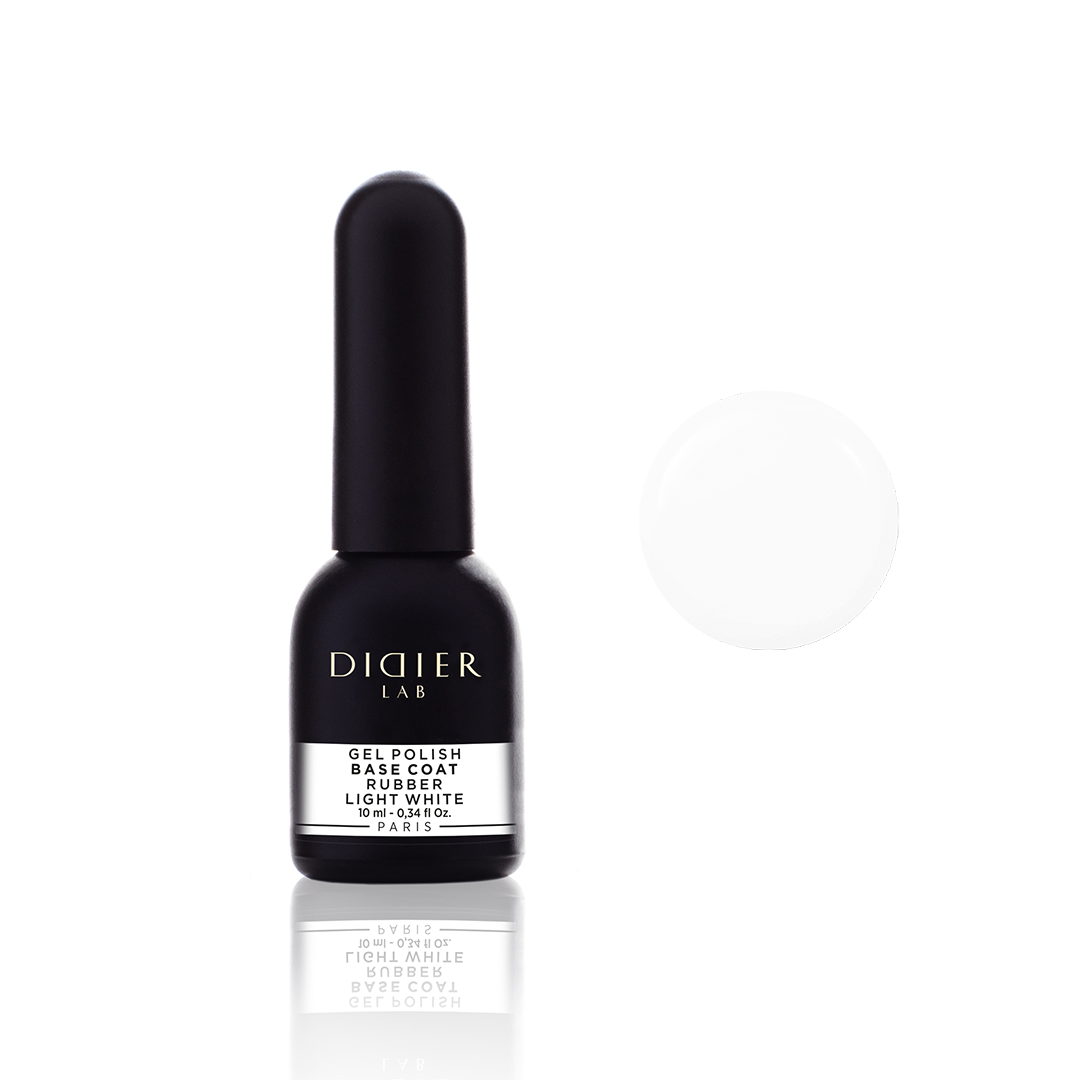 Gēla lakas Rubber base coat light white 10ml Bez HEMA&TPO