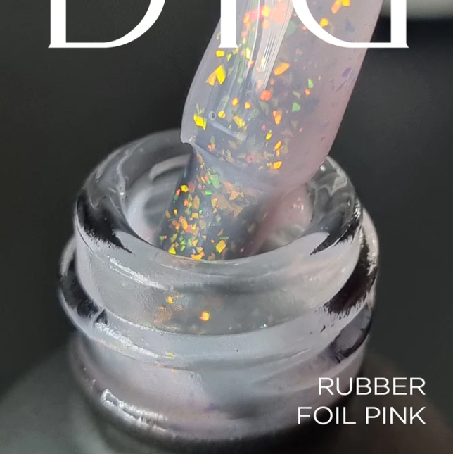 Rubber Base Coat "Didider Lab" Foil Pink , 10ml