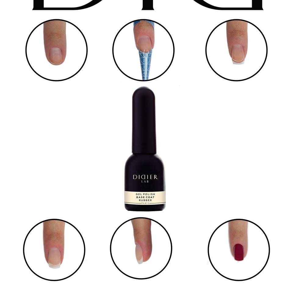 Gēla lakas Rubber Base coat Didier Lab Bez TPO 10ml