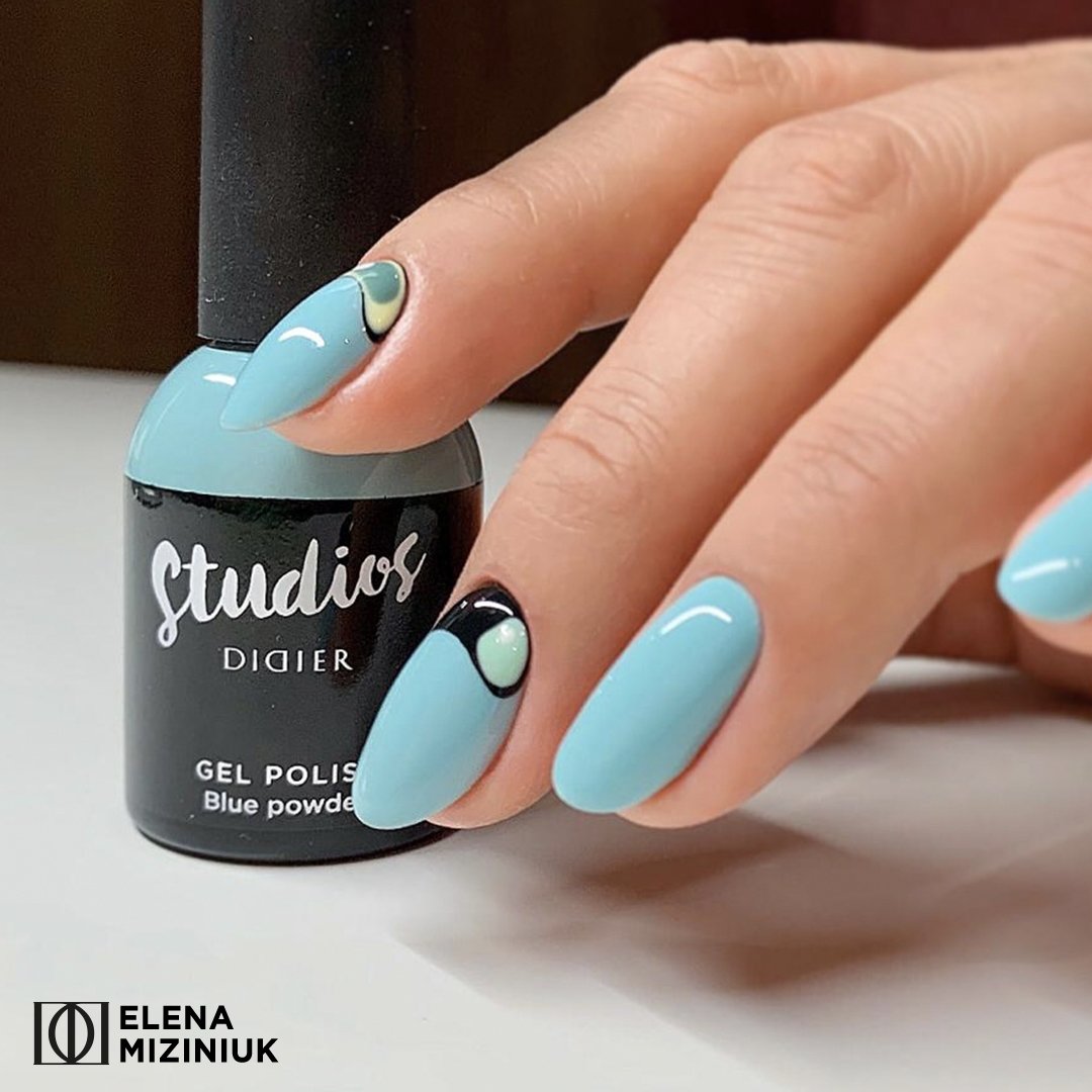 Gēla laka Studios Didier blue powder 8ml Bez HEMA&TPO