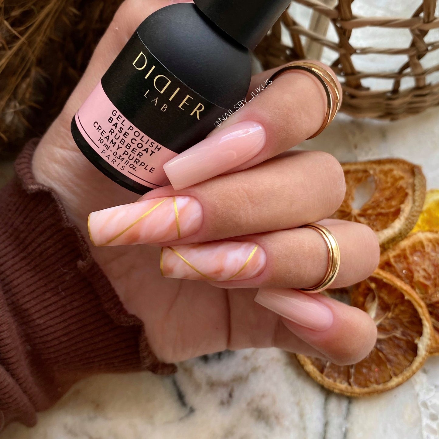 Gēla lakas base coat creamy purple 10ml