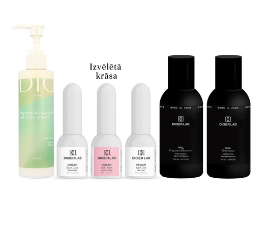 Vēganisks klasiskās lakas komplekts ar roku un kāju atjaunojošu krēmu, Didier Lab