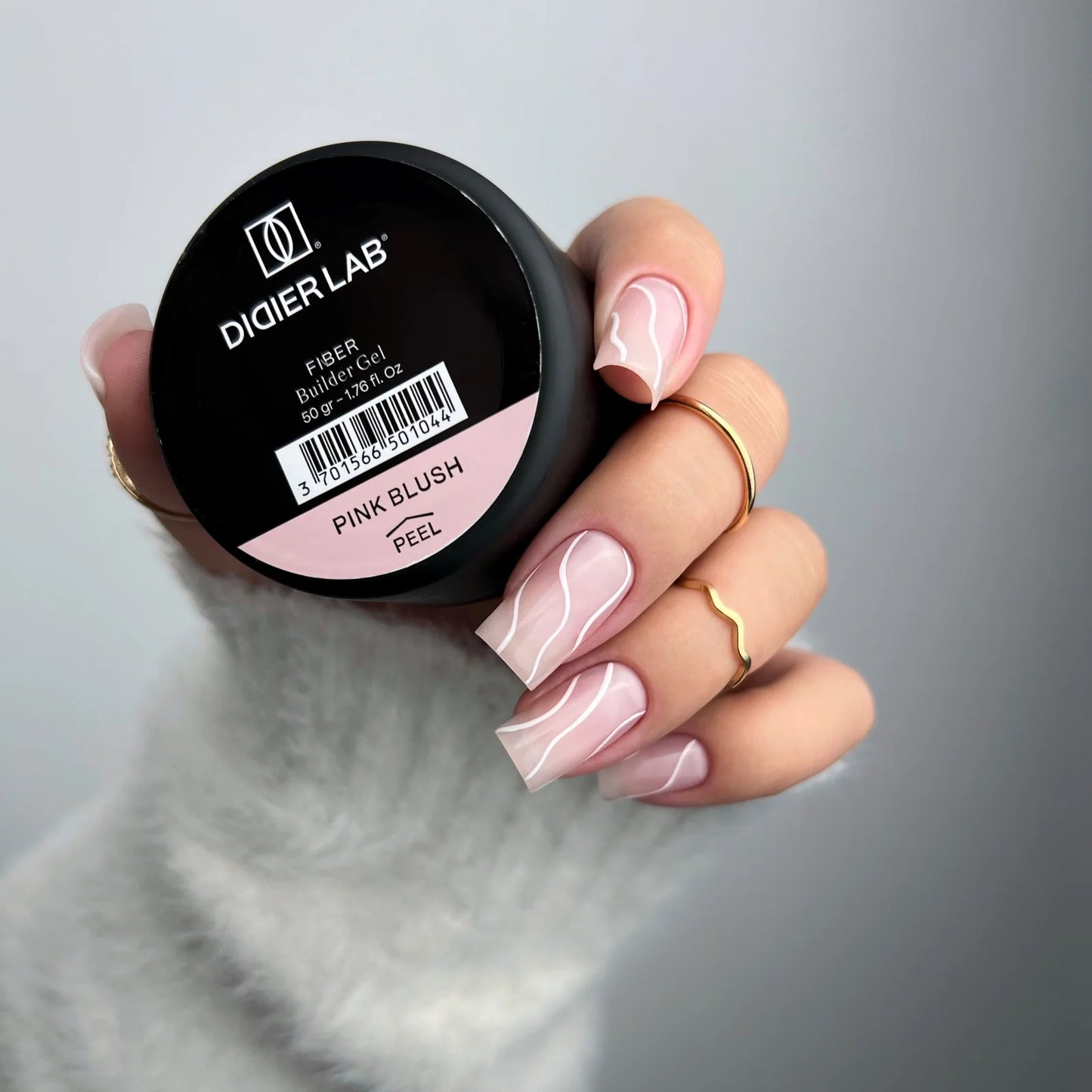Fiber builder gel "Didier Lab", Pink Blush, 50gr