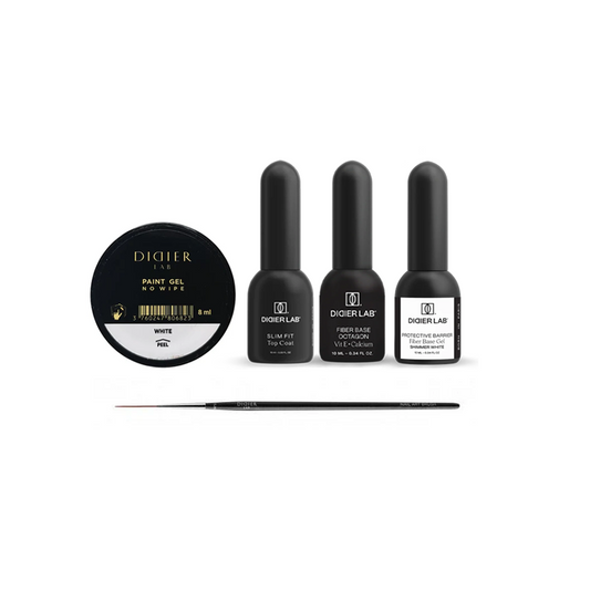 Komplekts franču lakēšanai ar Fiber Shimmer bāzēm, Didier Lab