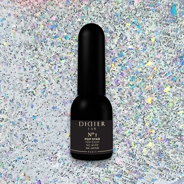 Gēla lakas pārklājums Top coat no wipe "Didier Lab", Pop Star no1