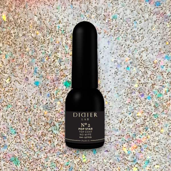 Gēla lakas pārklājums Top coat no wipe "Didier Lab", Pop Star no2