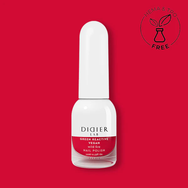 Green Reactive Vegan Nail Polish Didier Lab Wild Fire 10ml