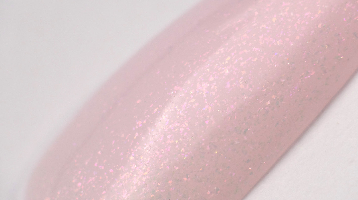Gēla lakas  "Didier Lab", Glitter Top coat, Pink, 10 ml