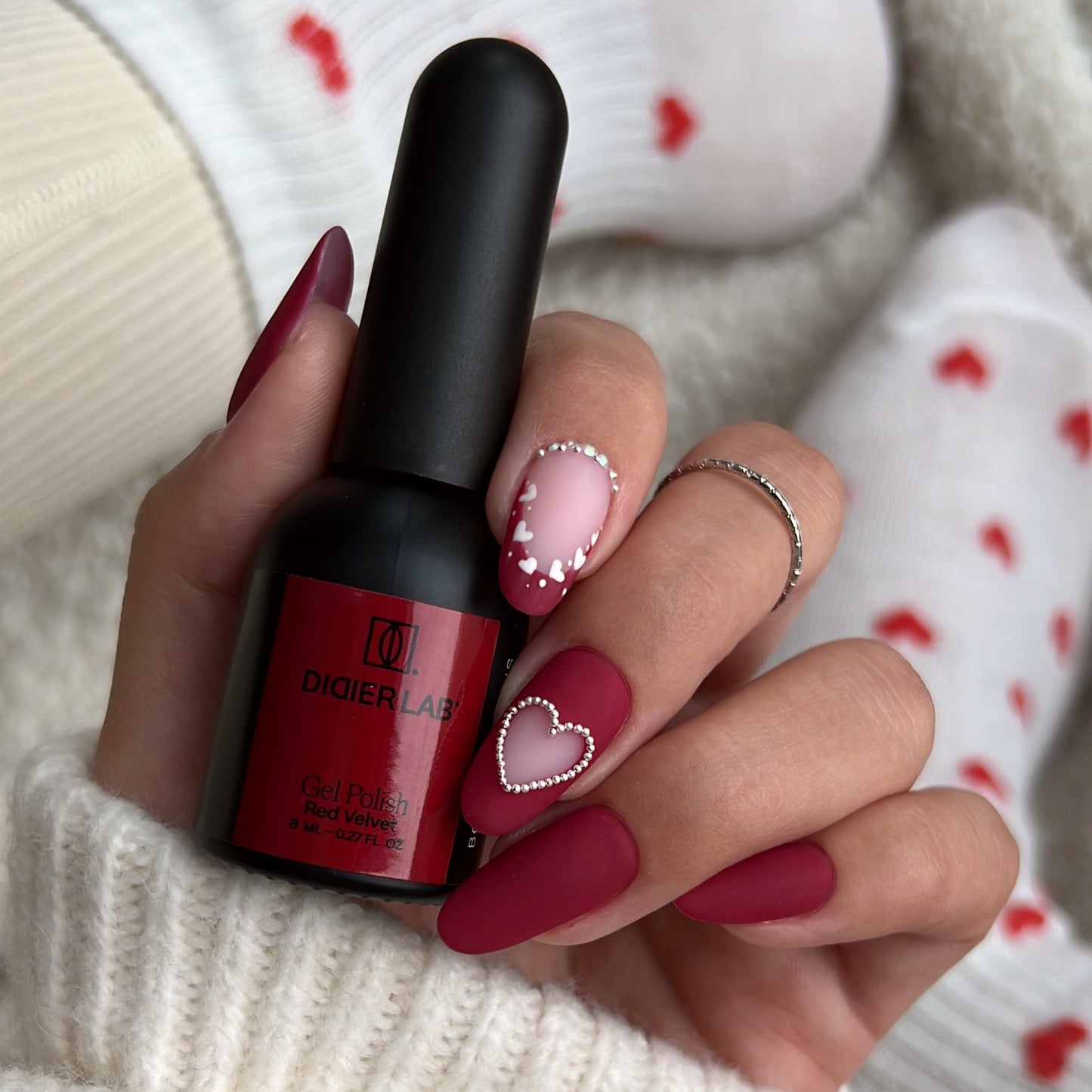 Gēla laka Studios Didier red velvet 8ml Bez HEMA