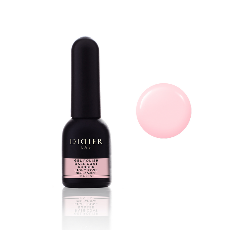 Gēla lakas Rubber base coat light rose 10ml