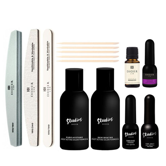 Manikīra komplekts ar Polybase Dark Magenta and Strong